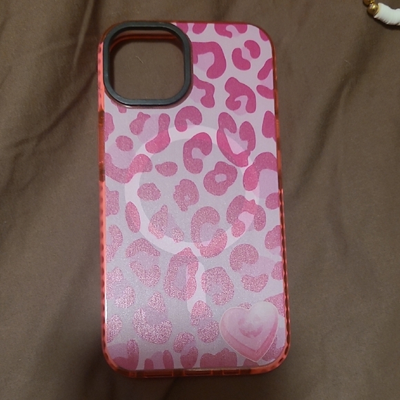 Apple Other - Pink Leopard Print iPhone 15 Case NWOT